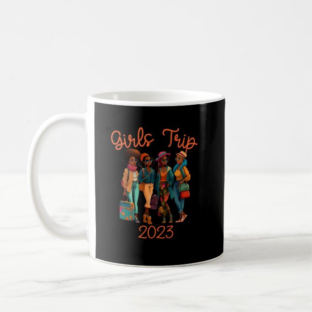 Black Queen Girls Trip African American Vacation Coffee Mug (Left)