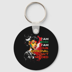 Black Queen Juneteenth Black History Month African Key Ring