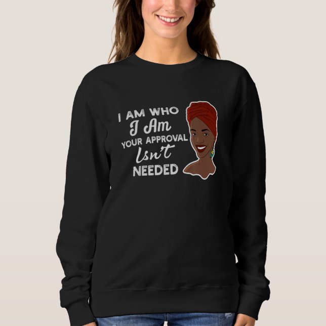 Black Queen Lady Curly Natural Afro African Americ Sweatshirt (Front)