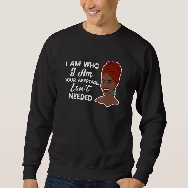 Black Queen Lady Curly Natural Afro African Americ Sweatshirt (Front)