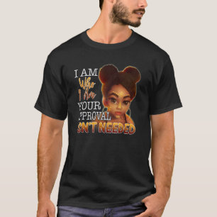 Black Queen Lady Curly Natural Afro African Americ T-Shirt
