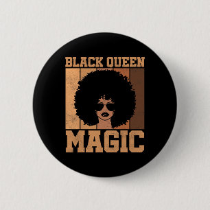 Black Queen Magic Black History Month Afro Hair Wo 6 Cm Round Badge