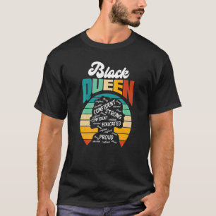 Black Queen Melanin Afro American Black American   T-Shirt