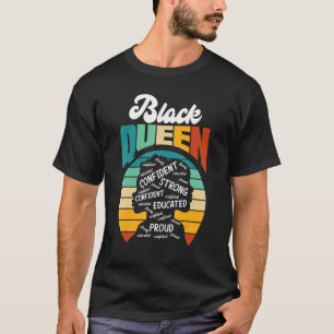 Black Queen Melanin Afro American Black American T-Shirt