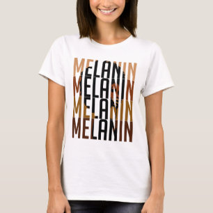 Black Queen Melanin Afro Women Retro Vintage Typog T-Shirt