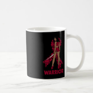 Black Queen Melanin Burgundy Ribbon Sickle Cell Aw Coffee Mug