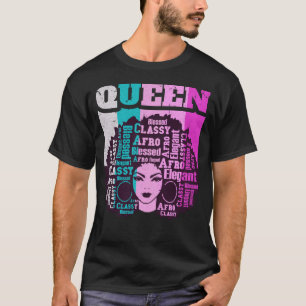 Black Queen Melanin Magic Sista Woman Queens Brown T-Shirt