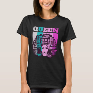 Black Queen Melanin Magic Sista Woman Queens Brown T-Shirt