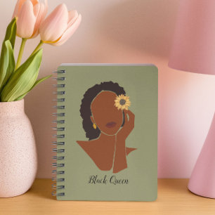 Black Queen , Melanin Queen African American Notebook