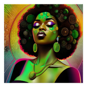 Black queen melanin Sista African American beautif Poster