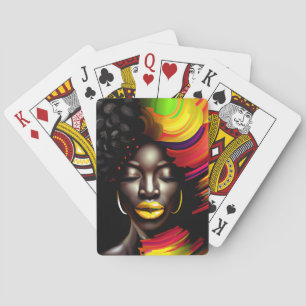 Black Queen Melanin Sista Beautiful Imperfections Playing Cards