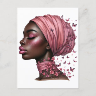 Black queen melanin sista birthday love holiday postcard