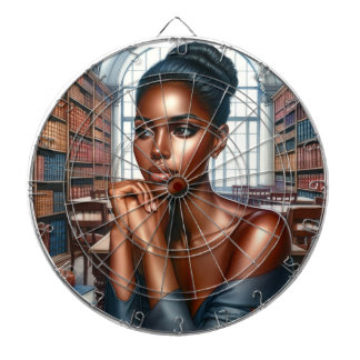 Black Queen Melanin Sista Booked Busy & Unbothered Dartboard