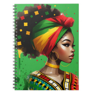 Black queen melanin sista magic brown skin girls notebook