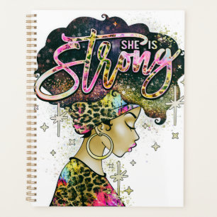 Black Queen Melanin Woman Brown Skin Sista Magic Planner