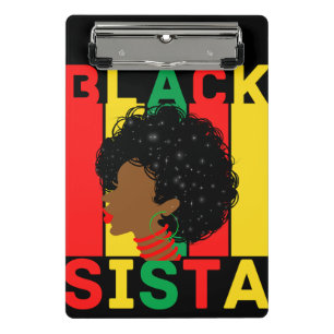 Black Queen Melanin Woman Sista Love Mini Clipboard