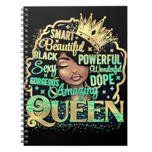 Black Queen Melanin Woman Sista Love Notebook