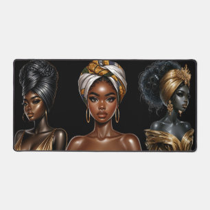 Black queen melanin woman sista queens sistas fun  desk mat