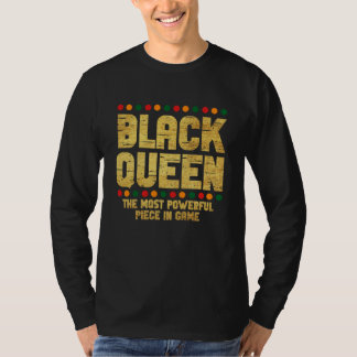 BLACK QUEEN Most Powerful Chess African American H T-Shirt