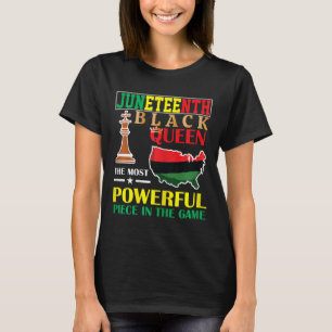 Black Queen Most Powerful Chess African American J T-Shirt