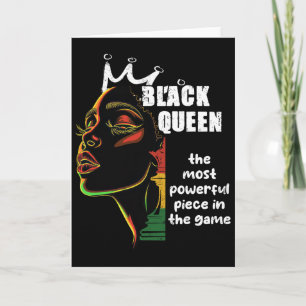 Black Queen Most Powerful Chess Black History Mont Card