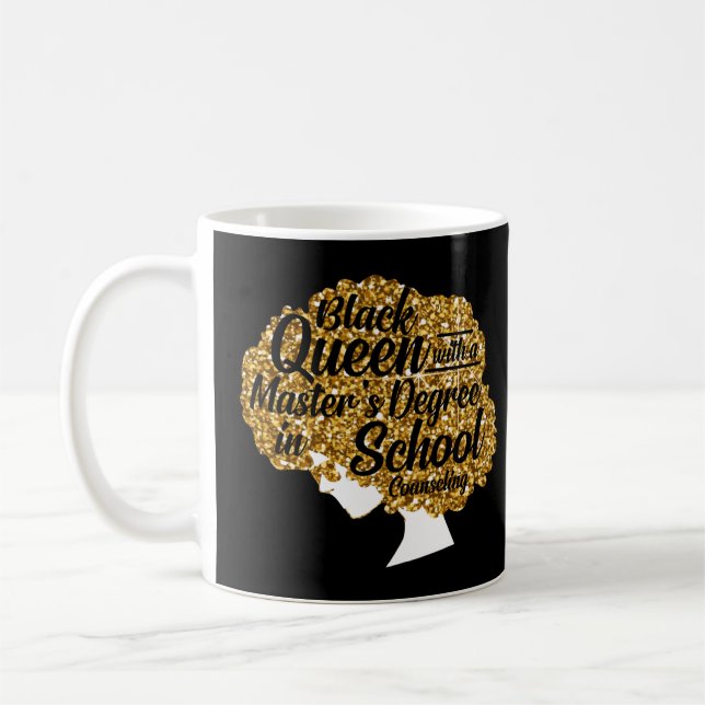 Black Queen MSW Social Work Degrees Masters Gradua Coffee Mug (Left)