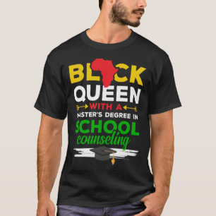 Black Queen MSW Social Work Successful Masters Gra T-Shirt