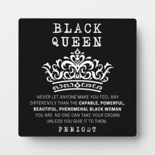 Black Queen - No One Can Take Your Crown Plaque