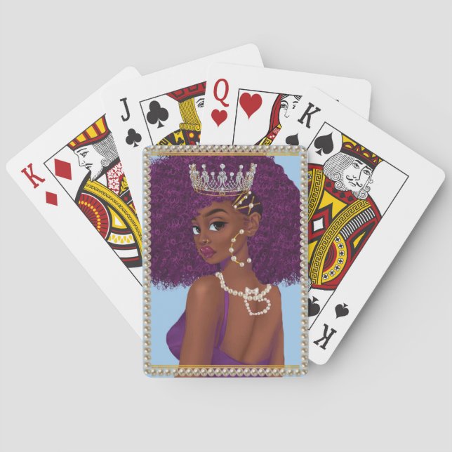 Black Queen Of Hearts Playing Card Back (Back)
