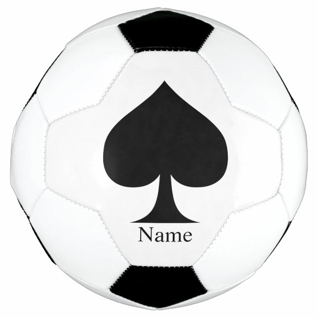 Black Queen of Spades Black Thunder_Cove  Soccer Ball (Front)