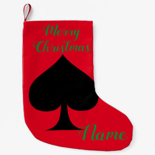 Black Queen of Spades Thunder_Cove Small Christmas Stocking