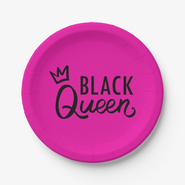 Black Queen Paper Plate (Front)