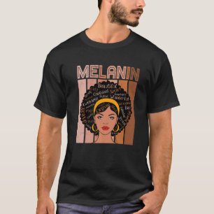 Black Queen Powerful Junenth African American Mela T-Shirt