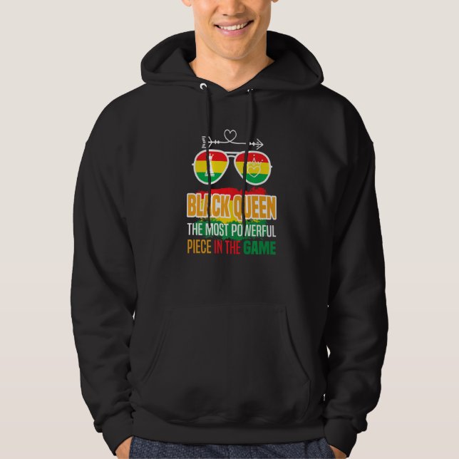 Black Queen The Most Powerful Piece Black History  Hoodie (Front)