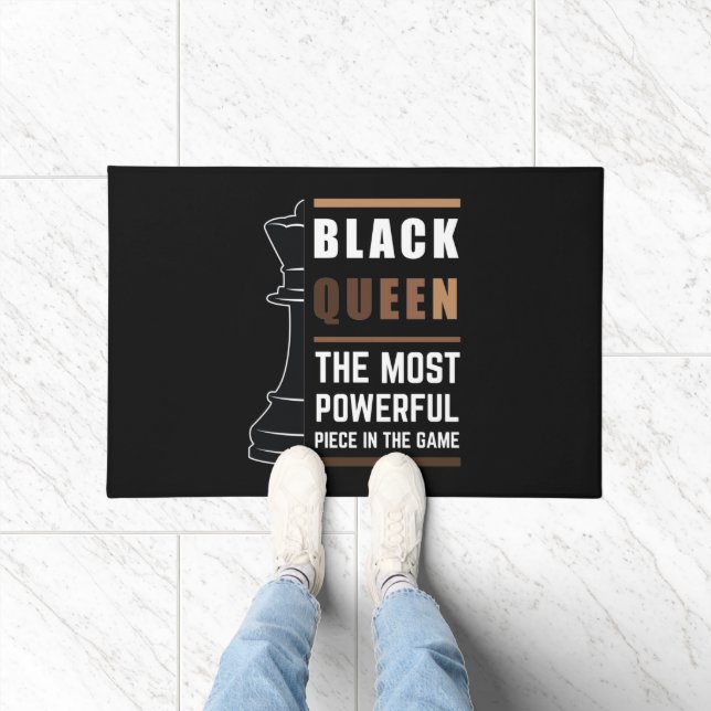 Black Queen The Most Powerful Piece In The Game 1 Doormat (Indoor)