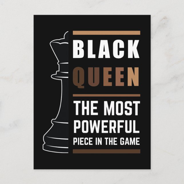 Black Queen The Most Powerful Piece In The Game 1 Postcard (Front)