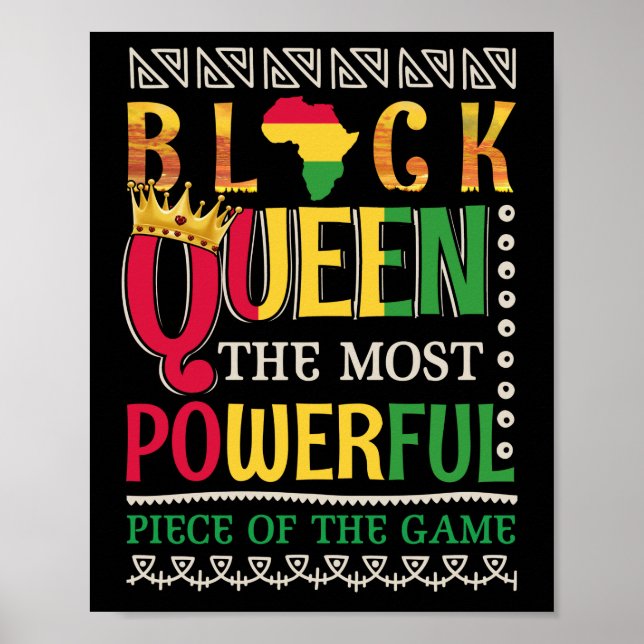 Black Queen The Most Powerful Piece in The Game Poster (Front)