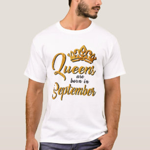 Black Queens Are Born In September Women T Birthda T-Shirt