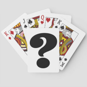 Black Question Mark Playing Cards