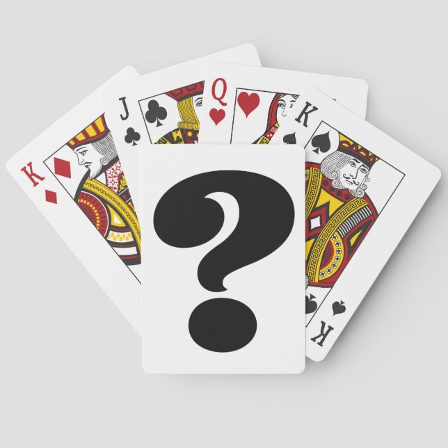 Black Question Mark Playing Cards (Back)