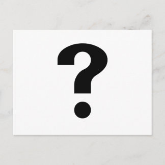 Black Question Mark Postcard