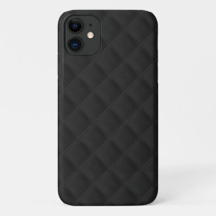 Black Quilted Leather iPhone 11 Case