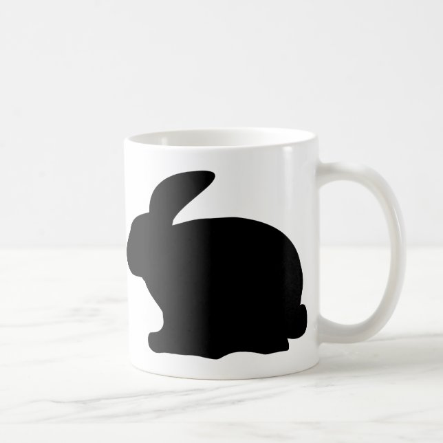 black rabbit icon coffee mug (Right)