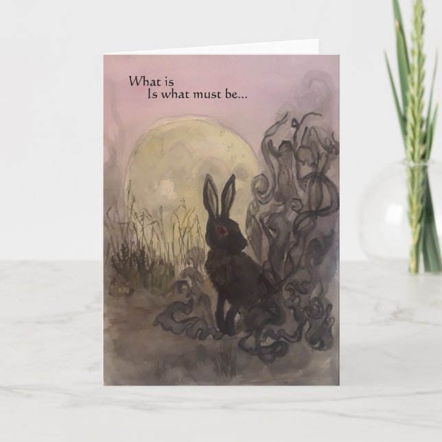 Black Rabbit of Inle Blank Greeting Card (Front)