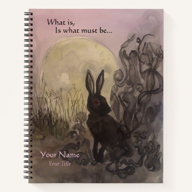 Black Rabbit of Inle Spiral Sketchbook Notebook (Front)