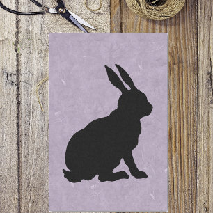 Black Rabbit Silhouette Easter Bunny Tissue Paper