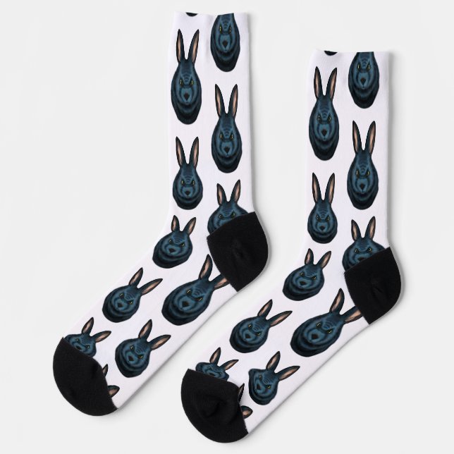  Black rabbit Socks (Left)