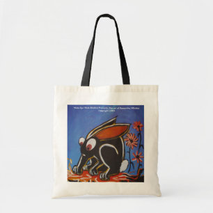 black rabbit tote bag
