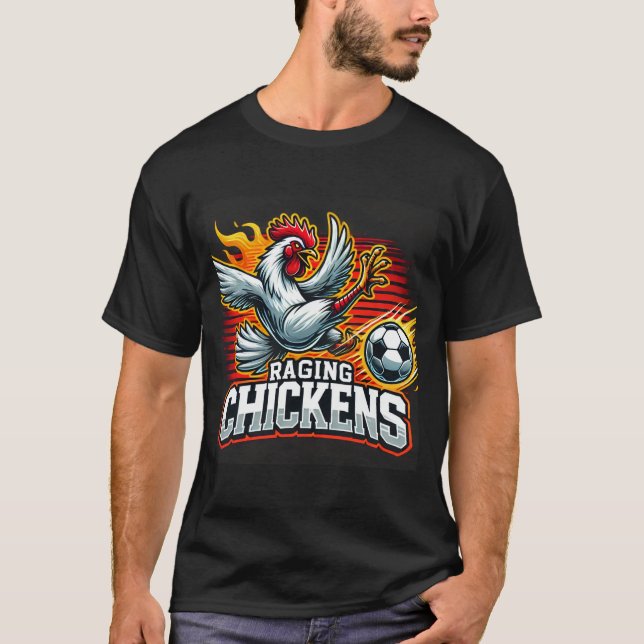 Black Raging Chickens Shirt  (Front)