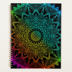 Black Rainbow Mandala  Planner